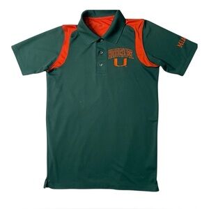 Miami Hurricanes polo Knights Apparel Vibrant green Shirt